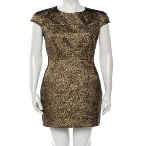 Diane von Furstenberg Metallic Sheath Mini Dress – Hadlie Two – Size 2 NWT
